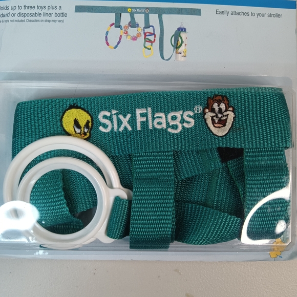 Vintage Six Flags Baby Looney Tunes Toy and Bottle Keeper Tweety Taz 1998 NOS - Picture 4 of 6